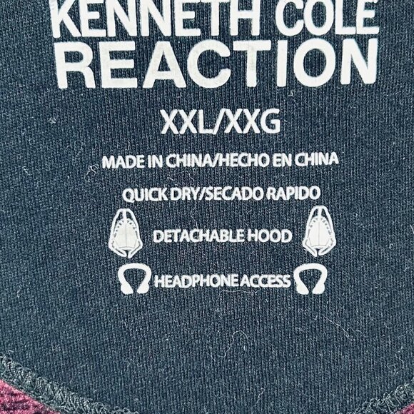 Kenneth Cole Reaction Purple Knit Headphone Access Full Zip Coat Size XXL - Picture 5 of 14